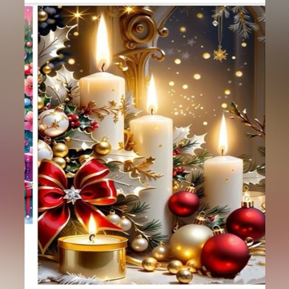 Diamond Art Festive Holiday Candles